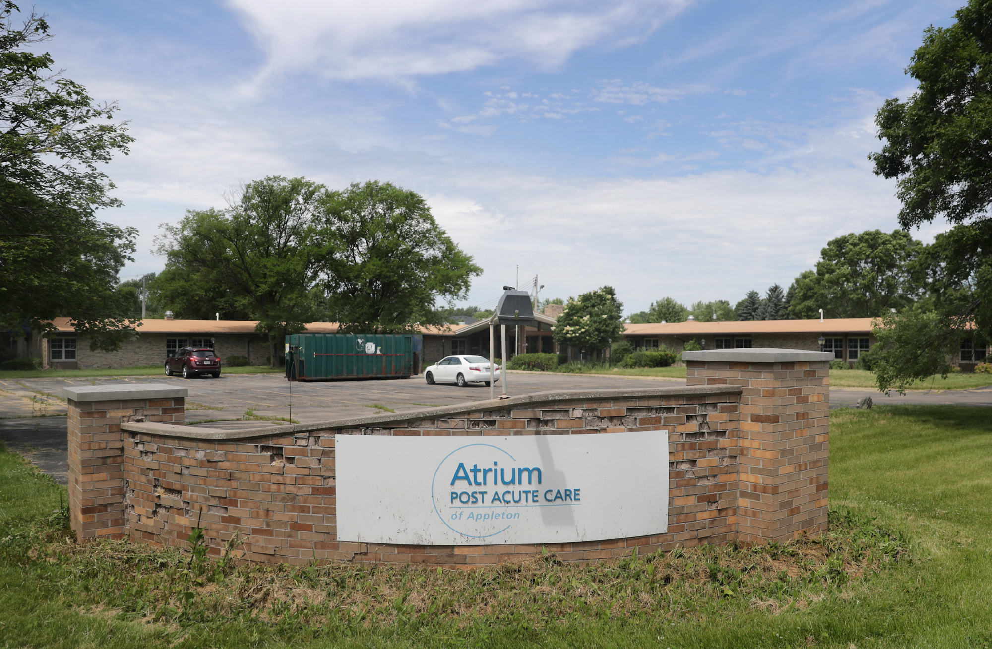 The Atrium facility in Appleton, Wisconsin, is seen in June 2020, after it closed. A federal inspection of the Appleton facility in May 2018 found that the facility didn’t ensure residents received appropriate care to prevent urinary tract infections.