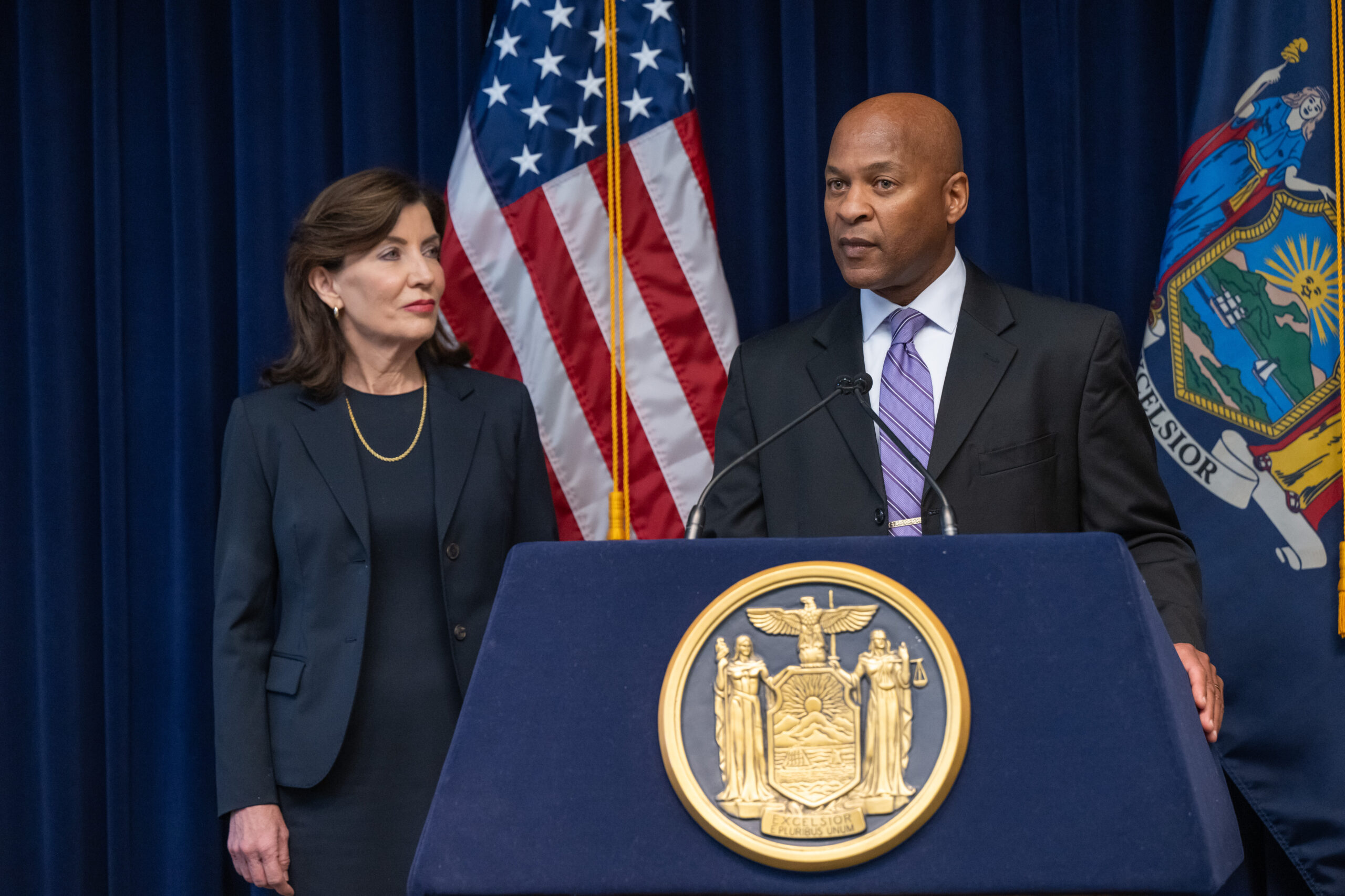 Steven G. James was tapped to serve as the superintendent of the New York State Police by Gov. Kathy Hochul on Wednesday, Jan. 31, 2024.